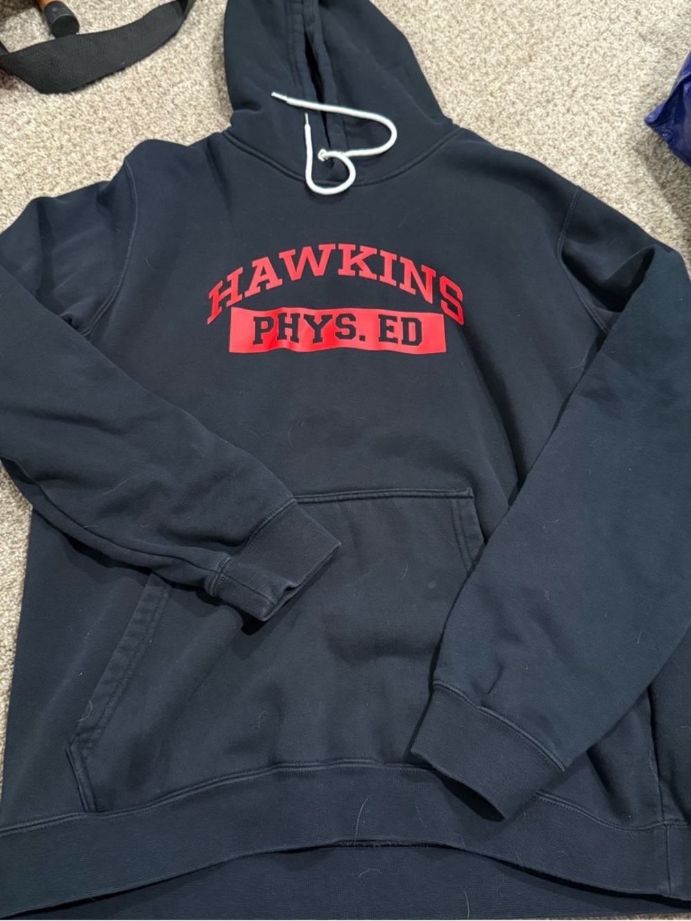 Nike Stranger Things Hawkins Phys. Ed Navy Hooded Sweatshirt